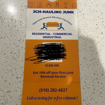 JCH Hauling Junk & Removal Services - Scam me?! No thanks. - Junk Removal & Hauling Near Me - Hayward, California JCH Hauling Junk & Removal Services - Scam me?! No thanks. - Junk Removal & Hauling Near Me - Hayward, California