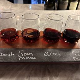 Pinot Noir flight