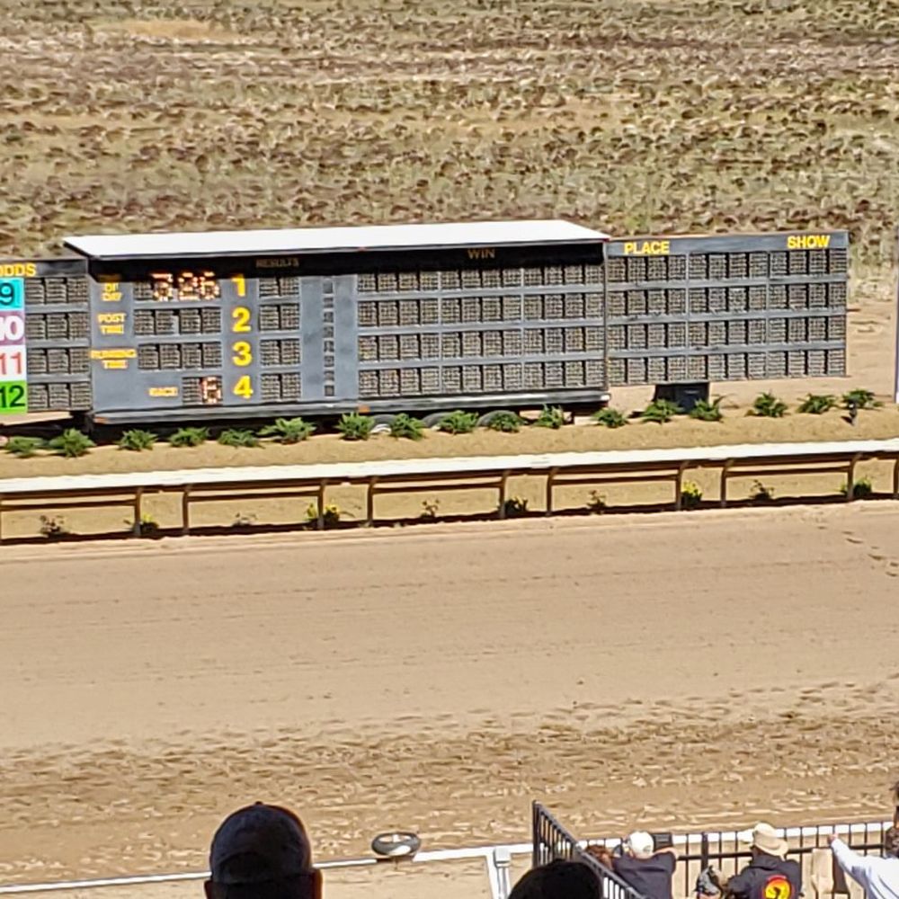 Arizona Downs - Digital sign for race results - Horse Racing Near Me - Prescott Valley, Arizona