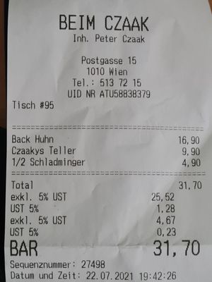 Alt Wiener Gaststätte Beim Czaak by null
