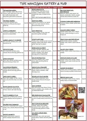 Menu photo 2 The Wanigan Eatery & Pub Bay City, MI Menu photo 2 The Wanigan Eatery & Pub Bay City, MI