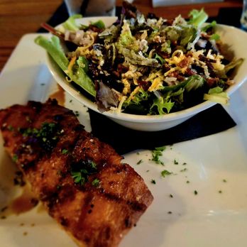 Barr's Public House - Bourbon Glazed Salmon with side Sweet Heat Salad - Pubs Near Me - Maumee, Ohio Barr's Public House - Bourbon Glazed Salmon with side Sweet Heat Salad - Pubs Near Me - Maumee, Ohio