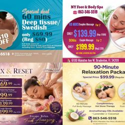 NY Foot & Body Spa - 60 mins Couples Massage - From $139.99 for 2 people
Unwind together and enjoy a peaceful, side-by-side experience.