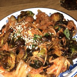 Kimchi Brussel sprouts