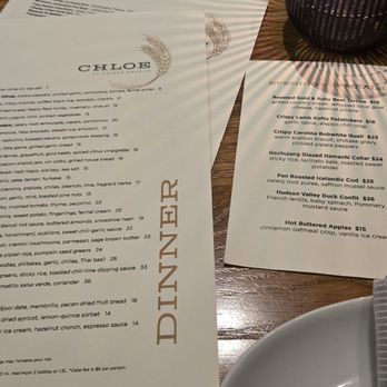 Chloe - Menu - New American Near Me - Washington, DC, District of Columbia Chloe - Menu - New American Near Me - Washington, DC, District of Columbia