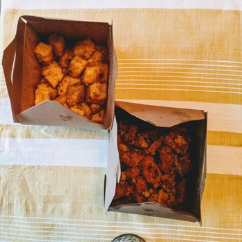 T4 - Fried tofu and fried popcorn chicken - Bubble Tea Near Me - Keizer, Oregon