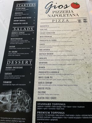 Menu photo 3 Gios Pizzeria Napoletana Myrtle Beach, SC