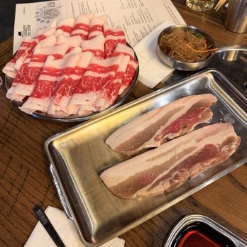 Thirsty Cow Korean BBQ - Beef belly and thick cut hickory pork belly - Steakhouses Near Me - Garden Grove, California Thirsty Cow Korean BBQ - Beef belly and thick cut hickory pork belly - Steakhouses Near Me - Garden Grove, California