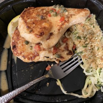 Olive Garden Italian Restaurant - Very small Chicken Piccata. Side of zoodles- small. Disappointed. - Italian Near Me - Arden, North Carolina Olive Garden Italian Restaurant - Very small Chicken Piccata. Side of zoodles- small. Disappointed. - Italian Near Me - Arden, North Carolina