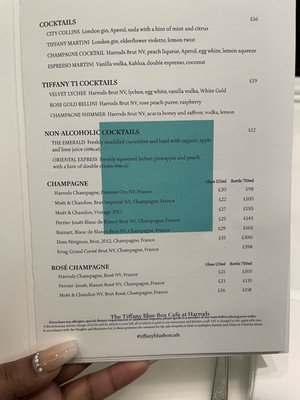 Menu photo 4 The Tiffany Blue Box Cafe London, XGL Menu photo 4 The Tiffany Blue Box Cafe London, XGL