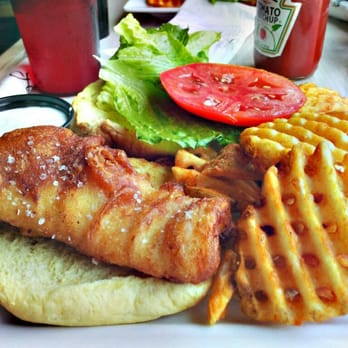Neptune's Seafood Pub - Beer battered cod sandwich ($10.99) - Seafood Near Me - North Beach, Maryland