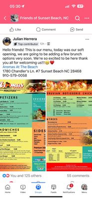 Menu photo 4 Aromas At The Beach Sunset Beach, NC Menu photo 4 Aromas At The Beach Sunset Beach, NC