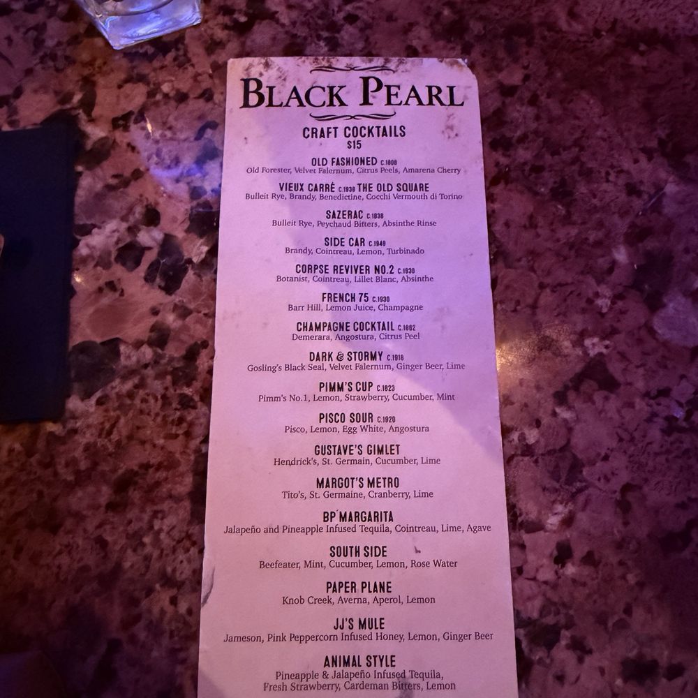 Black Pearl - Menu - Cocktail Bars Near Me - Tyler, Texas Black Pearl - Menu - Cocktail Bars Near Me - Tyler, Texas