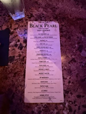Menu photo 1 Black Pearl Tyler, TX