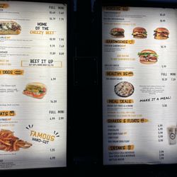 Beef Shack - Drive thru menu