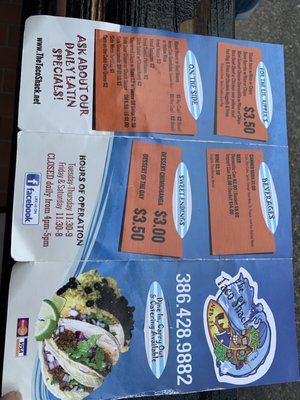 Menu photo 5 The Taco Shack New Smyrna Beach, FL