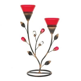 Stop, Shop & Smile - Ruby blossoms candleholder. Item# 10016362 on website - Home Decor Near Me - Round Rock, Texas Stop, Shop & Smile - Ruby blossoms candleholder. Item# 10016362 on website - Home Decor Near Me - Round Rock, Texas