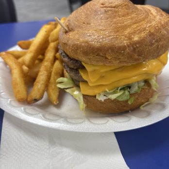 George's Famous Gyros - Burger triple with extra cheese - Greek Near Me - Scottsdale, Arizona