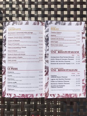 Menu photo 1 Il Toscano Mézière (La), 35 Menu photo 1 Il Toscano Mézière (La), 35