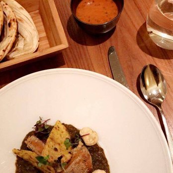 Indian Accent - Arbi paneer with sarson ka saag - Indian Near Me - New York, New York Indian Accent - Arbi paneer with sarson ka saag - Indian Near Me - New York, New York