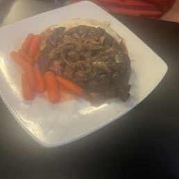 Valentine ribeye special with cherry carrots Valentine ribeye special with cherry carrots