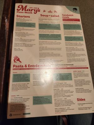 Menu photo 2 Mary's Pizza Shack Sonoma, CA Menu photo 2 Mary's Pizza Shack Sonoma, CA