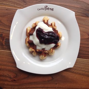 Caffébene - Blueberry and yogurt waffle - Coffee & Tea Near Me - Boston, Massachusetts