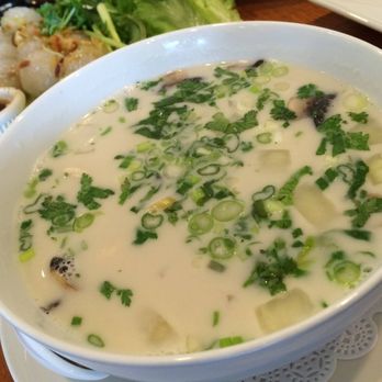 Lanxang Star Restaurant - Tom Ka Gai Soup - a little thinner than most I have tried but oh so good. - Thai Near Me - Dracut, Massachusetts Lanxang Star Restaurant - Tom Ka Gai Soup - a little thinner than most I have tried but oh so good. - Thai Near Me - Dracut, Massachusetts