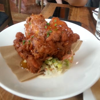 Manhattan Beach Post - weird tasting truffle honey fried chicken...too much batter and oil - New American Near Me - Manhattan Beach, California