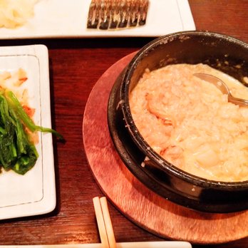 Takuma - Spinach Ohitashi and Brown Rice Scallop Risotto - Izakaya Near Me - Santa Monica, California
