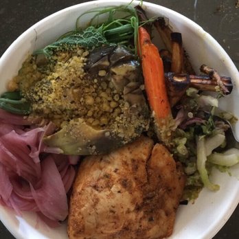 Alive & Well - Green Bowl with a piece of fish (for extra) - Health Markets Near Me - Kahului, Hawaii Alive & Well - Green Bowl with a piece of fish (for extra) - Health Markets Near Me - Kahului, Hawaii
