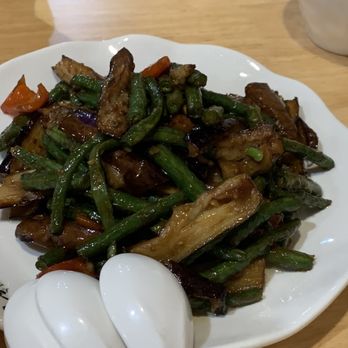 Yumen Yan - Long green bean and egg plant , good - Szechuan Near Me - Rowland Heights, California Yumen Yan - Long green bean and egg plant , good - Szechuan Near Me - Rowland Heights, California