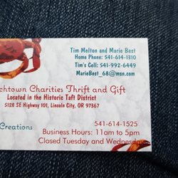 Beachtown Charities Thrift and Gift - Business card