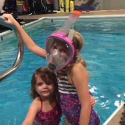 Ocean Sands Scuba - Ocean Sands Scuba's favorite mermaids, Cyprus & Kynslee.  Perfecting their mermaid skills in Ocean Sands Scuba's indoor, heated Scuba Pool!