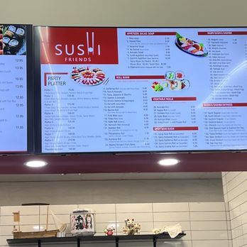 Sushi Friends - menus on the wall - Sushi Bars Near Me - Germantown, Maryland Sushi Friends - menus on the wall - Sushi Bars Near Me - Germantown, Maryland