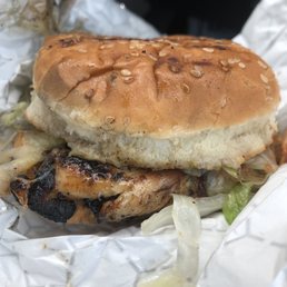 Chicken sandwich with mushrooms. Chicken sandwich with mushrooms.