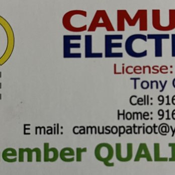 Camuso Electric - Business card - Electricians Near Me Camuso Electric - Business card - Electricians Near Me