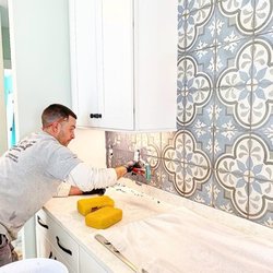 Paramount Rug Company Inc - Kitchen wall tile installed by Paramount Rug Co.