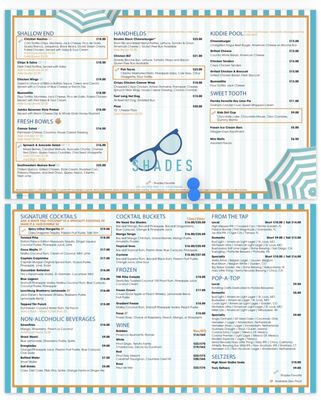 Menu photo 5 Shades Pool Bar Lake Buena Vista, FL Menu photo 5 Shades Pool Bar Lake Buena Vista, FL
