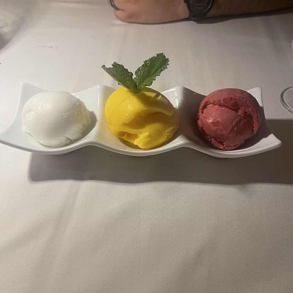 Fiorentina Steakhouse - Sorbet trio: Lemon, Mango and Raspberry. - Steakhouses Near Me - The Bronx, New York Fiorentina Steakhouse - Sorbet trio: Lemon, Mango and Raspberry. - Steakhouses Near Me - The Bronx, New York