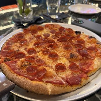 Rail Trail Flatbread - Pepperoni pizza personal size - Bars Near Me - Milford, Massachusetts