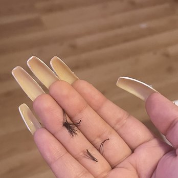 World Nails - The lashes that had fallen out when I washed my face. - Nail Salons Near Me - Lincoln, Nebraska