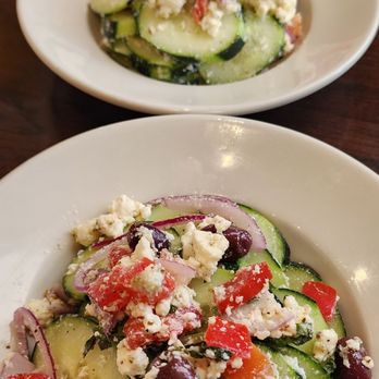 Russo's New York Pizzeria - 2 small cucumber salads - Italian Near Me - Clovis, California