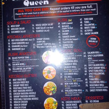 Sushi Queen - Sushi menu - Sushi Bars Near Me - Tonawanda, New York