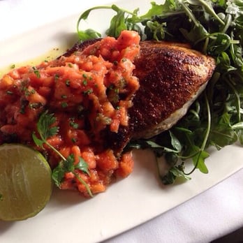 Prime One Twelve - Blackened local swordfish w/ arugula and papaya salsa - Steakhouses Near Me - Miami Beach, Florida Prime One Twelve - Blackened local swordfish w/ arugula and papaya salsa - Steakhouses Near Me - Miami Beach, Florida