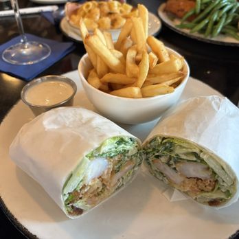 Tops Diner - Shrimp Caesar Wrap with French Fries - Diners Near Me - East Newark, New Jersey