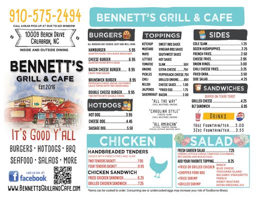 Menu photo 7 Bennett's Grill and Cafe Calabash, NC