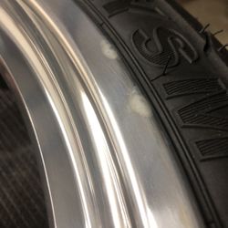 Mitchell's Modesto Harley-Davidson - Wheel was covered in these stains