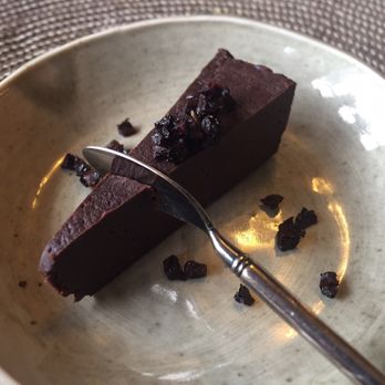 Morical House Garden Inn - Third Course: flourless chocolate cake with olive crumbles - Bed & Breakfast Near Me - Ashland, Oregon Morical House Garden Inn - Third Course: flourless chocolate cake with olive crumbles - Bed & Breakfast Near Me - Ashland, Oregon