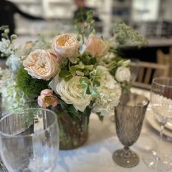 Sample centerpieces for NYC ballet at broadway rental showroom